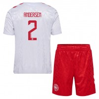 Maglie da calcio Danimarca Joachim Andersen #2 Seconda Maglia Bambino Europei 2024 Manica Corta (+ Pantaloni corti)